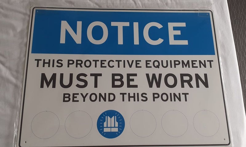 PPE Warning Signs x 2 Carousel 2
