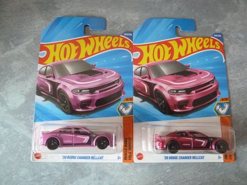 Hot Wheels '20 Dodge Charger Super TH & Mainline 2025 $1 Reserve Pink MOC Carousel 1