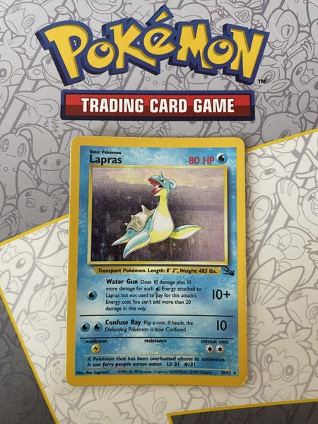 *** $1 RES 1999 HOLO Lapras Fossil set *** Carousel 1