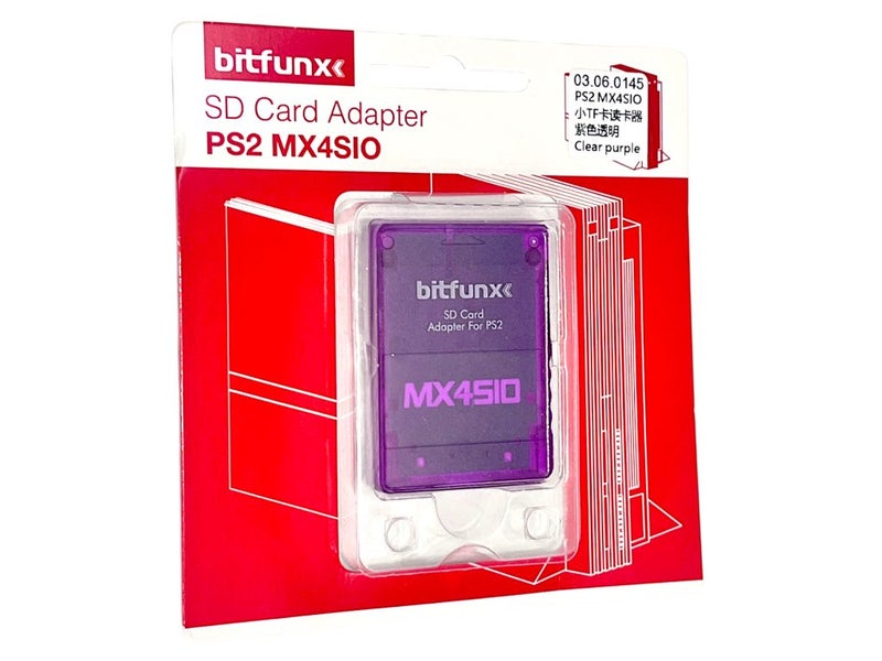 Bitfunx PS2 MX4SIO SD Card Adapter - Clear Purple (NEW SEALED) Carousel 1