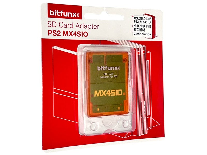 Bitfunx PS2 MX4SIO SD Card Adapter - Clear Orange (NEW SEALED) Carousel 1