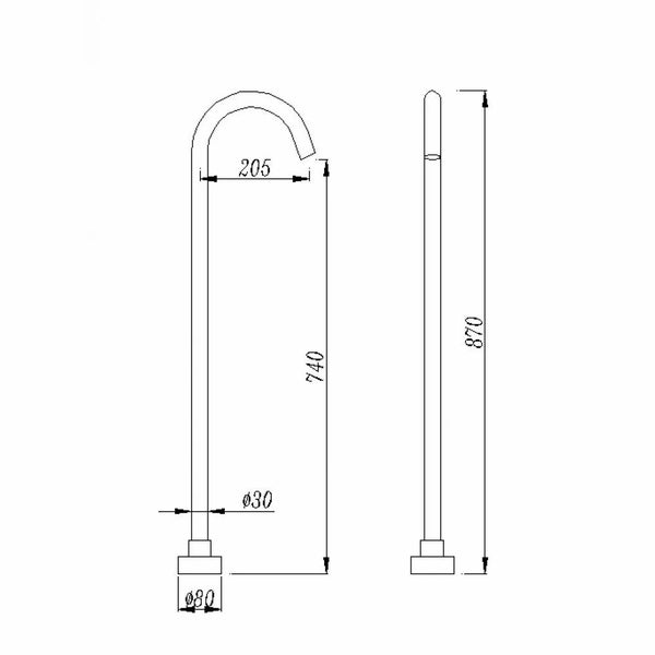Freestanding Bath Mixer Tap Carousel 12