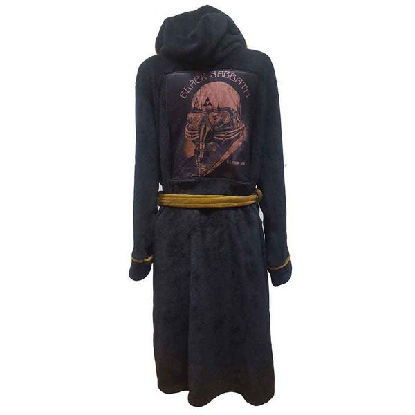 Black Sabbath Bathrobe US Tour 78 Logo Official Black super soft fleece Unisex Carousel 1