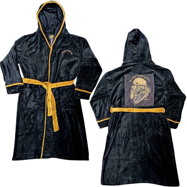 Black Sabbath Bathrobe US Tour 78 Logo Official Black super soft fleece Unisex Carousel 5