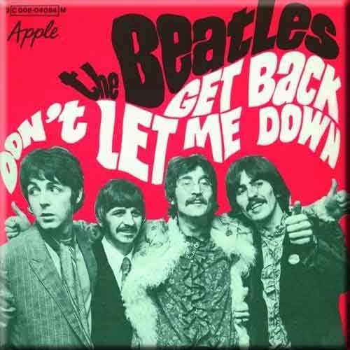 The Beatles Fridge Magnet Get Back Dont Let Me Down new Official 76mm x 76mm Carousel 1