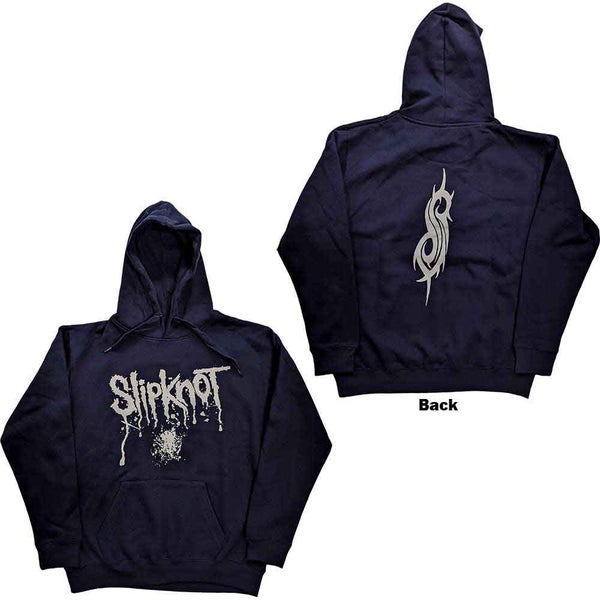 Slipknot Hoodie Splatter Band Logo new Official Unisex Navy Blue Pullover Carousel 3