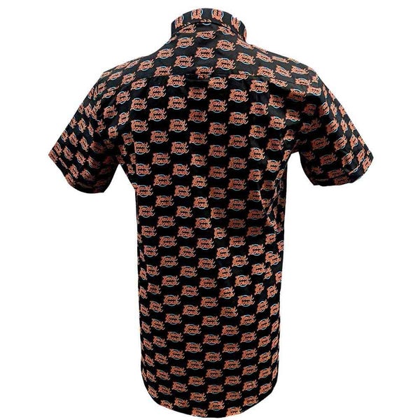 David Bowie Casual Shirt Logo repeat Pattern new Official Mens Black Casual Carousel 1