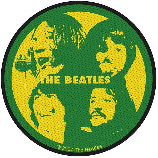 The Beatles Patch Let it Be Band Logo new Official Green Woven Iron on 9cm Carousel 1
