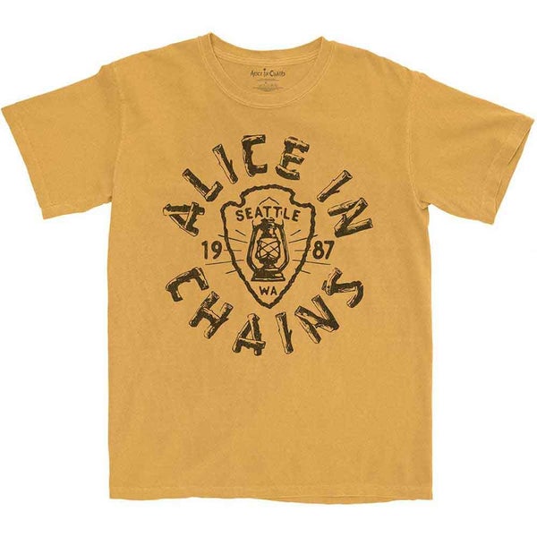 Alice In Chains T Shirt Lantern Band Logo new Official Unisex Yellow Carousel 1
