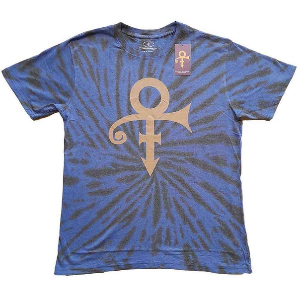 Prince T Shirt Gold Symbol Logo new Official Unisex Dip Dye Purple Carousel 1