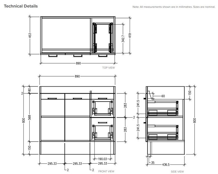 900mm Floor standing Vanity in Gloss White and China Basin Carousel 4