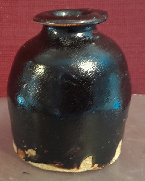 CHINESE HAND POTTED POTTERY SAUCE BOTTLE RARE C 1870-80 Carousel 2