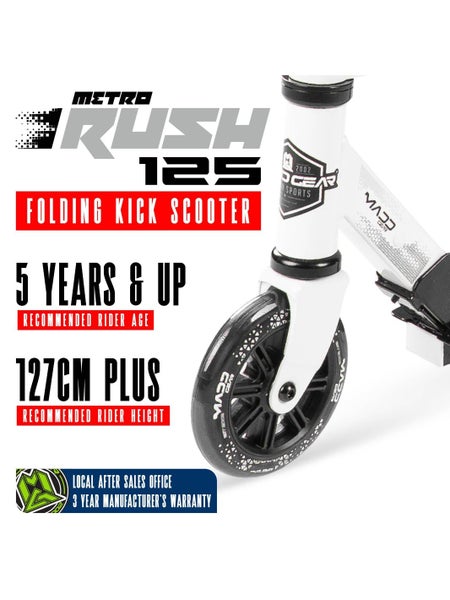 MADD GEAR METRO RUSH 125 SCOOTER WHITE / BLACK Carousel 2