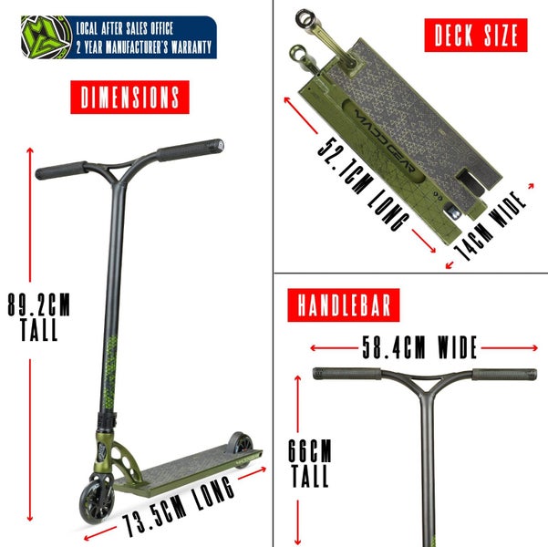 MADD GEAR ORIGIN 550 SCOOTER OLIVE FATIGUE Carousel 5