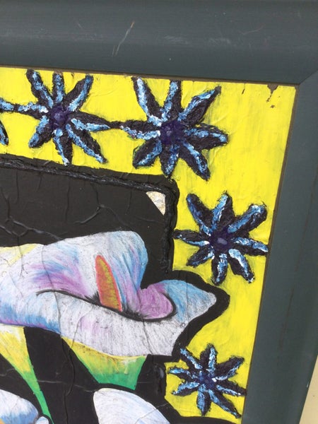 LARGE ART WORK OF LILYS SOME DAMAGE Carousel 2