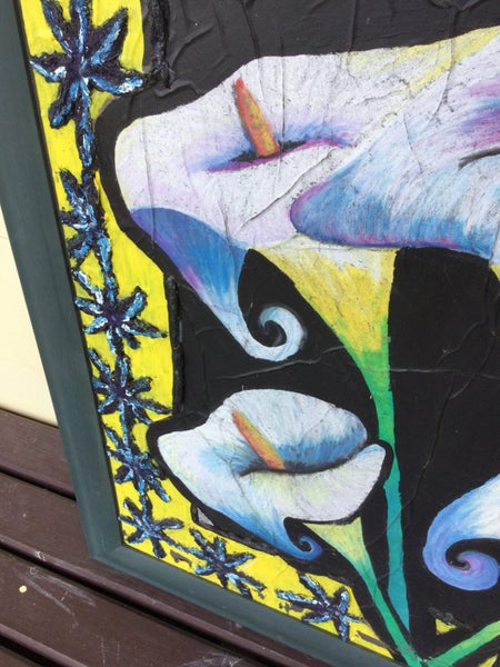 LARGE ART WORK OF LILYS SOME DAMAGE Carousel 7