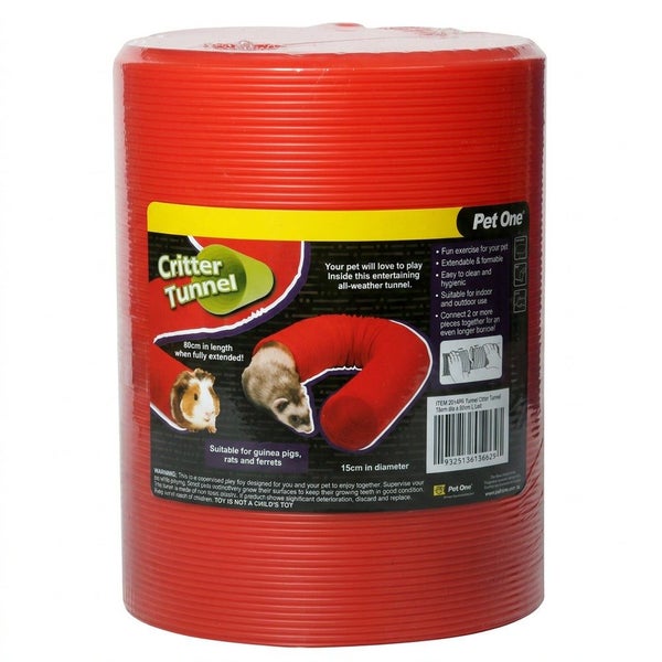 Pet One Critter Tunnel - Guinea Pig Rat Ferret Toy | 15x80cm Carousel 1