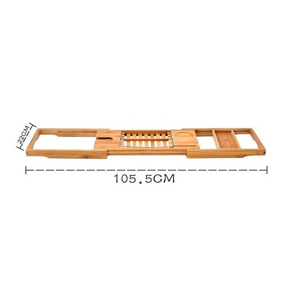 Bamboo Bathtub Caddy Tray - Extending Adjustable | 75-105cm Carousel 8