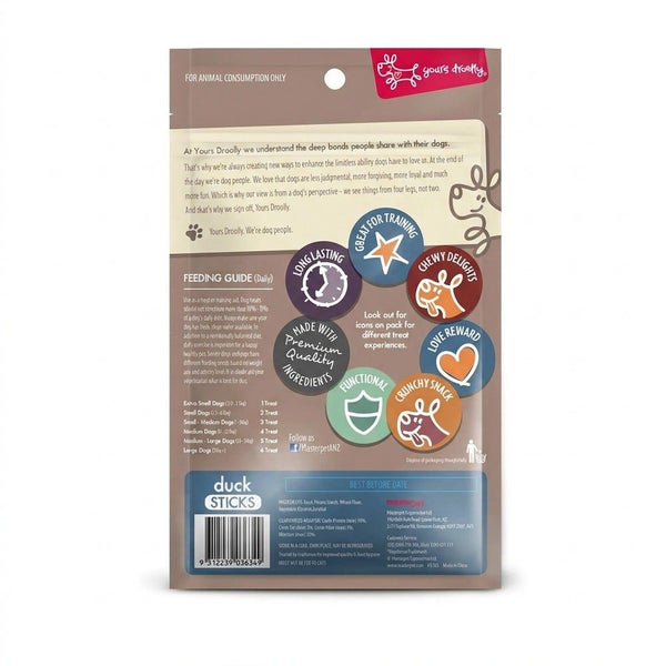 Yours Droolly Duck Sticks - Chewy Dog Treats | 110g Carousel 2