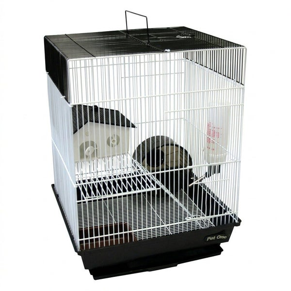 Pet One Mouse Cage - 2 Level with Accessories | 34.5x28x45.5cm Carousel 1