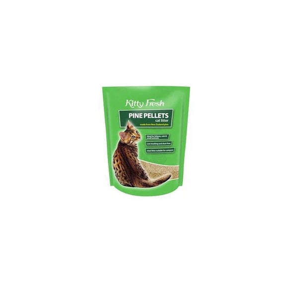 Kitty Fresh Pine Pellets Cat Litter - Natural & Dust Free | 10 Litre Carousel 1