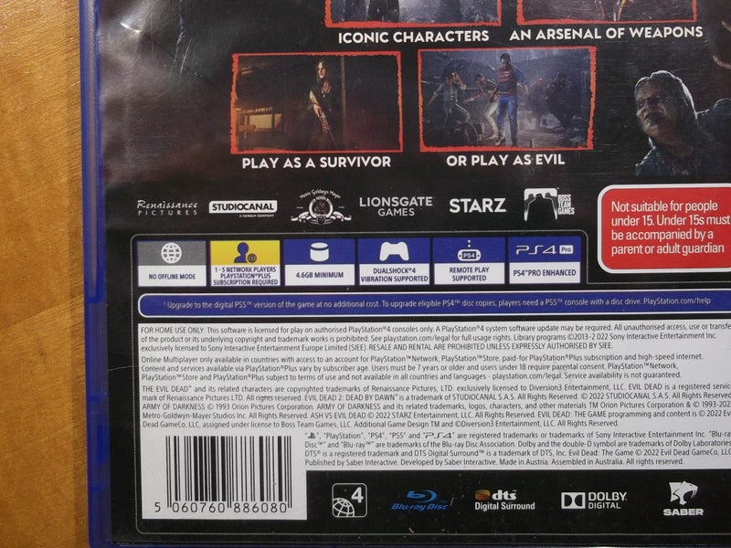 Evil Dead The Game - PS4 Game - Excellent Condition Carousel 4