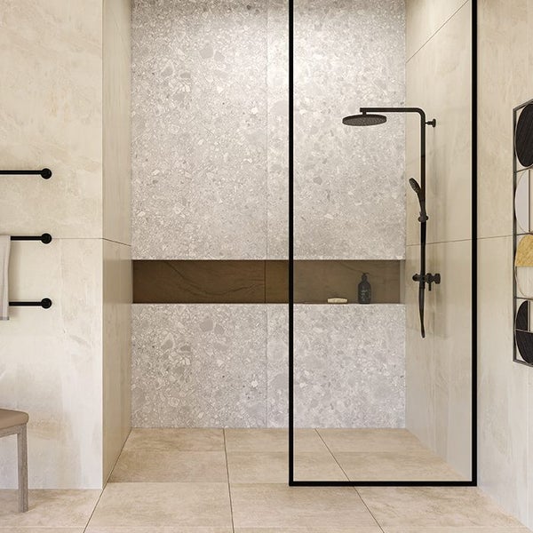 SOILED PACKAGE - SPLASH PLUS COLUMN SHOWER W/INTEGRATED SHOWER MIXER - BLACK Carousel 4