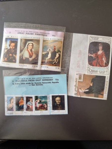 Stamps - Random Stamps about Paintings - 1970's Carousel 1