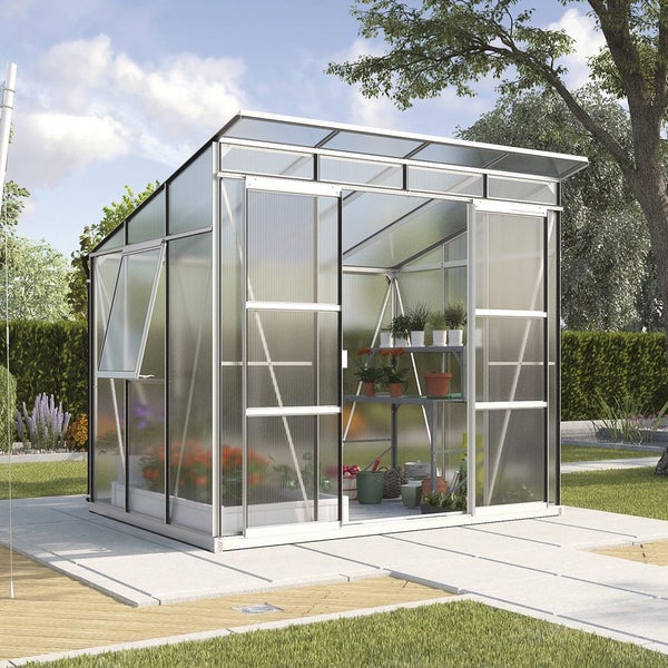 6MM Polycarbonate Greenhouse with Flat Roof -254x192cm Carousel 2
