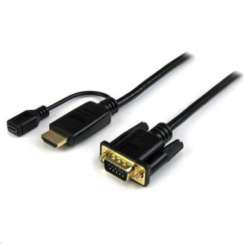 StarTech.com HD2VGAMM10 1920x1080 - Active HDMI to VGA Cable - 3m (10ft) - Black Carousel 1