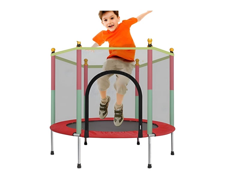 Kids Trampoline with Safety Net Carousel 1