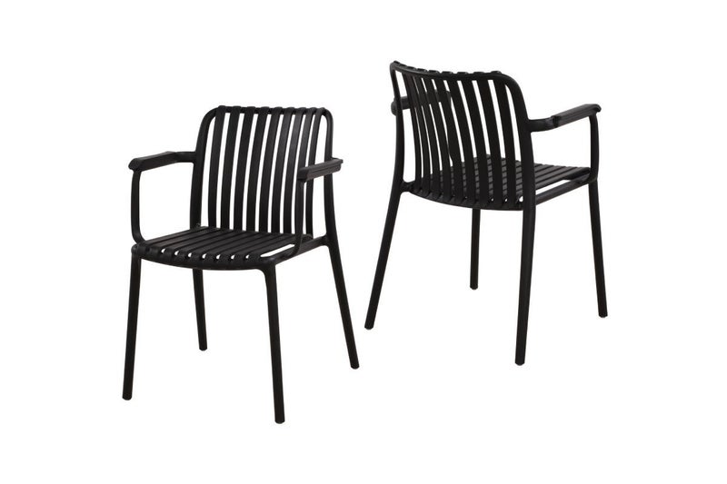 Set of 2 Shangri-La San Lucas Dining Armchairs (Black) Carousel 1