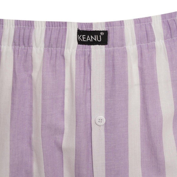 Keanu Mens Pastel Striped Woven Boxer Shorts (Pack Carousel 4