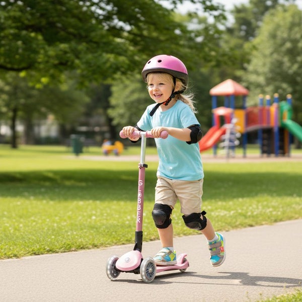 Globber Scooters Ecologic Primo Foldable With Lights - Berry Carousel 2