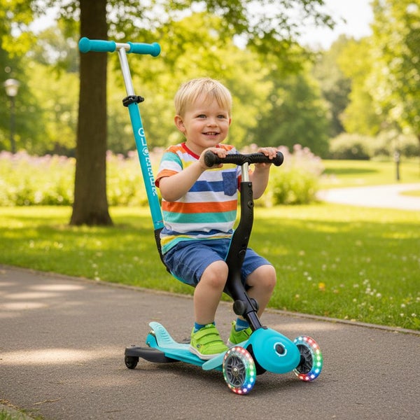 Globber Scooters Go Up Active Lights 360 Aqua/Soft Cyan Carousel 2