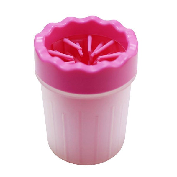 Dog Paw Cleaner Pet Cat Foot Washer Cup Feet Brush Cleaning Paws Tool Red Carousel 1