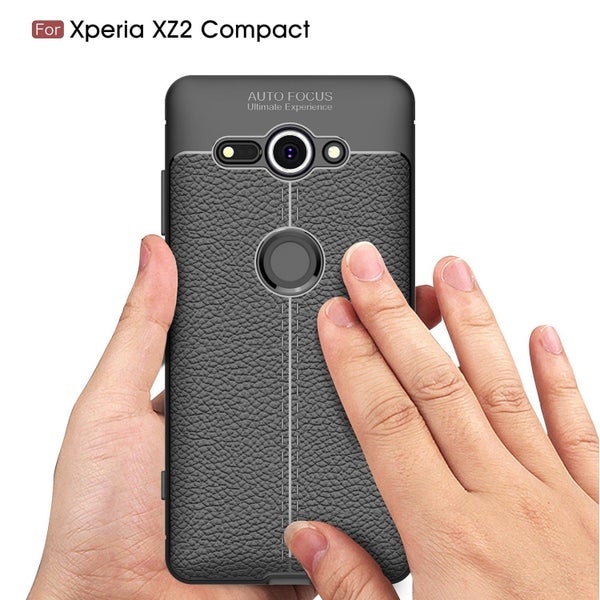 Sony Xperia XZ2 Compact Leather Texture Case [Navy] Carousel 8