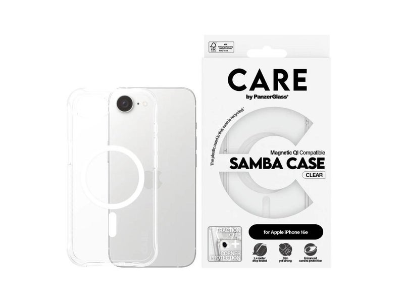 CARE by Panzer Samba Case (MS) - iPhone 16e - Clear Carousel 1