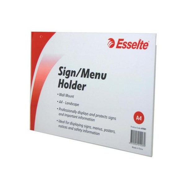 Esselte sign/menu holder wall l/s a4 Carousel 1
