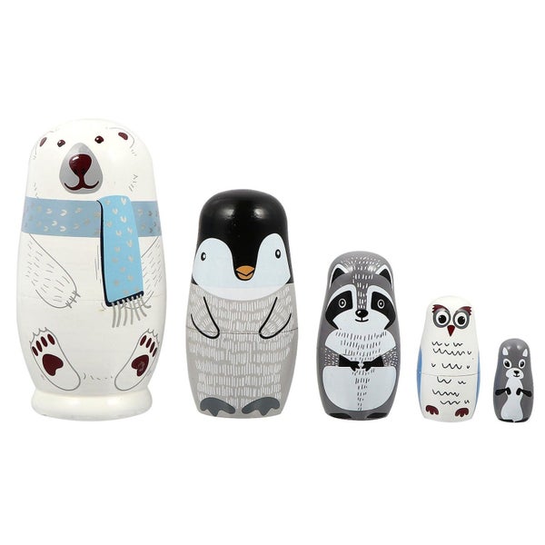 Russian Dolls Animal Wooden Doll Stacking Doll Toy Russian Nesting Dolls Wooden Carousel 1