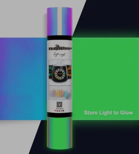 TECKWRAP GLOW IN THE DARK OPAL WHITE Adhesive Vinyl Carousel 1