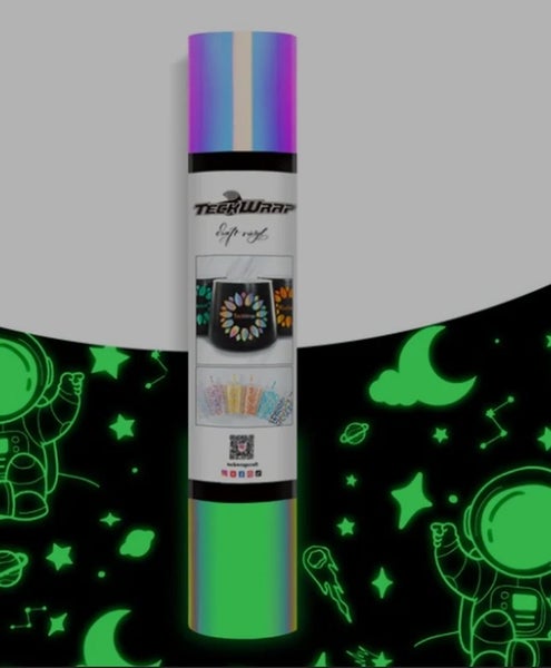 TECKWRAP GLOW IN THE DARK OPAL WHITE Adhesive Vinyl Carousel 2