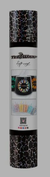 TECKWRAP Holographic Cobblestone Black Adhesive Vinyl Carousel 1