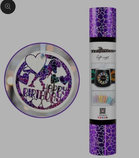 TECKWRAP Holographic Cobblestone Purple Adhesive Vinyl Carousel 1