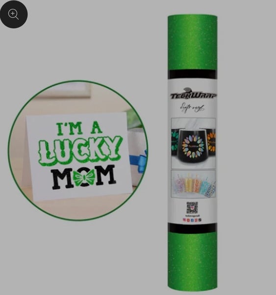 TECKWRAP Green Glitter Adhesive Vinyl Carousel 1