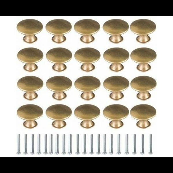 Brass Door Knob 20 Pieces Vintage Brass Handles Furniture Knobs Drawer Door Carousel 1