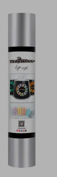 TECKWRAP Satin Chrome Sage Silver Adhesive Vinyl Carousel 1