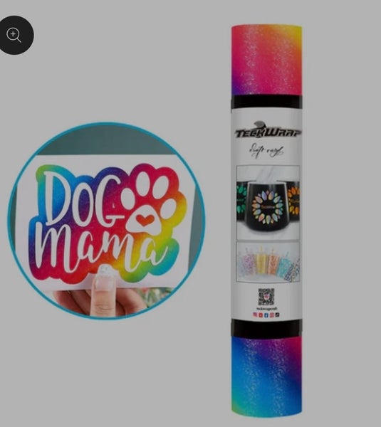 TECKWRAP Diagonal Rainbow Stripes Adhesive Vinyl Carousel 1