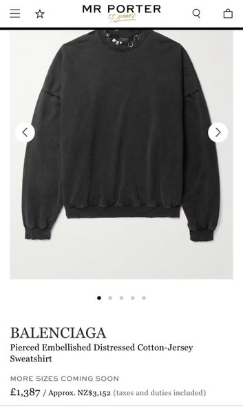 *BRAND NEW* Balenciaga Distressed Crewneck Carousel 9