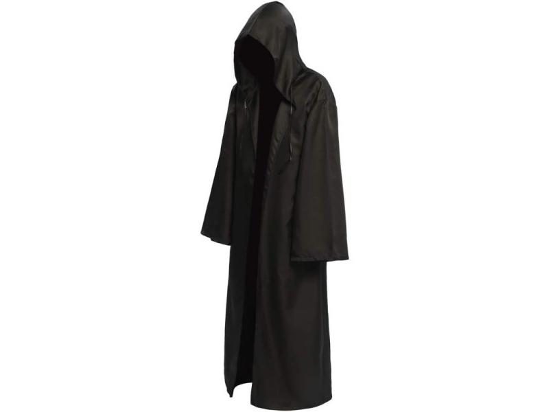 Medieval Renaissance Grim Reaper Costume Cape With Hood Carousel 1